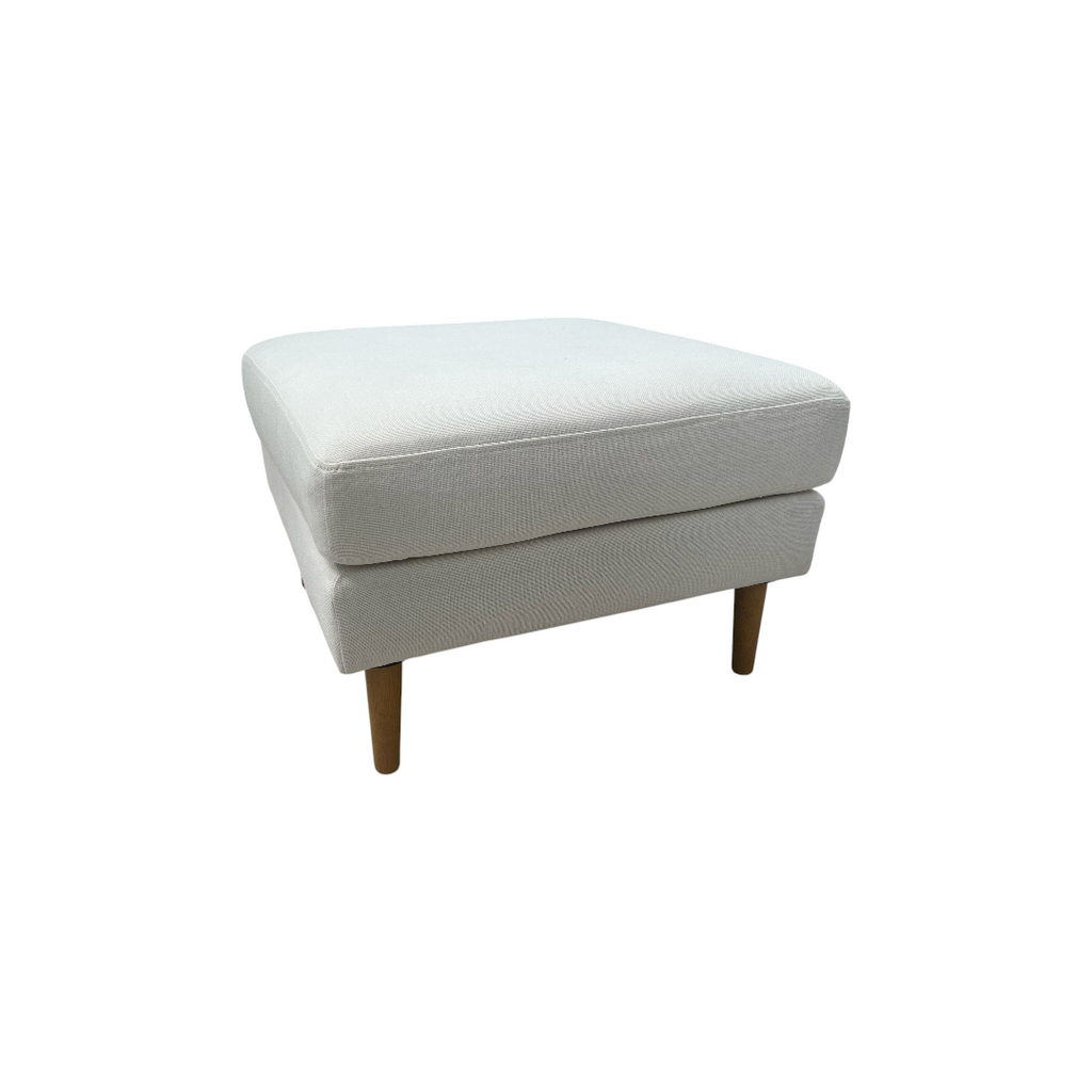 Burrow Nomad Ottoman - Cloud with Walnut Finish Leg