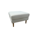 Burrow Nomad Ottoman - Cloud with Walnut Finish Leg