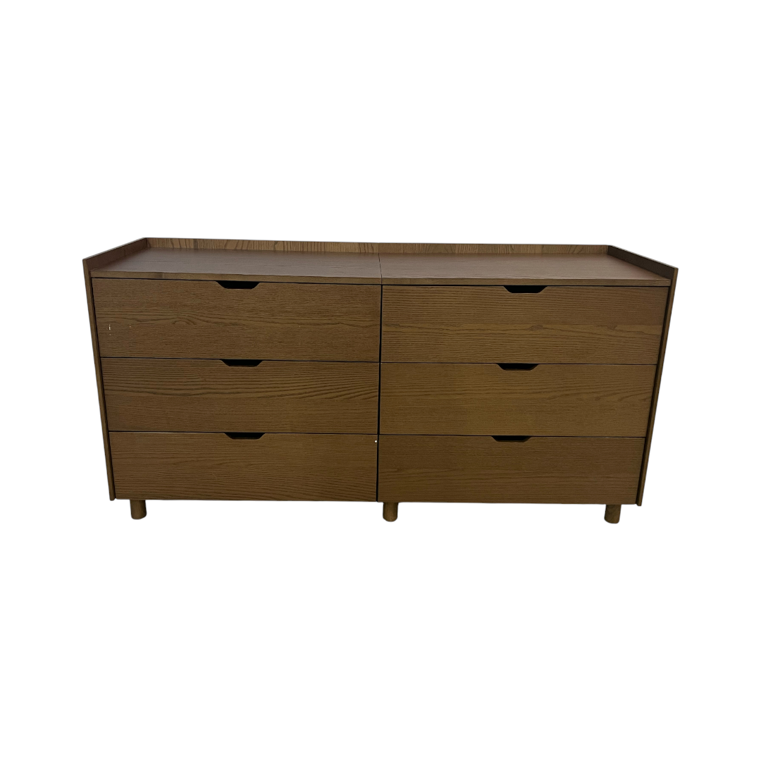 Burrow Prospect 6-Drawer Low Dresser in Walnut