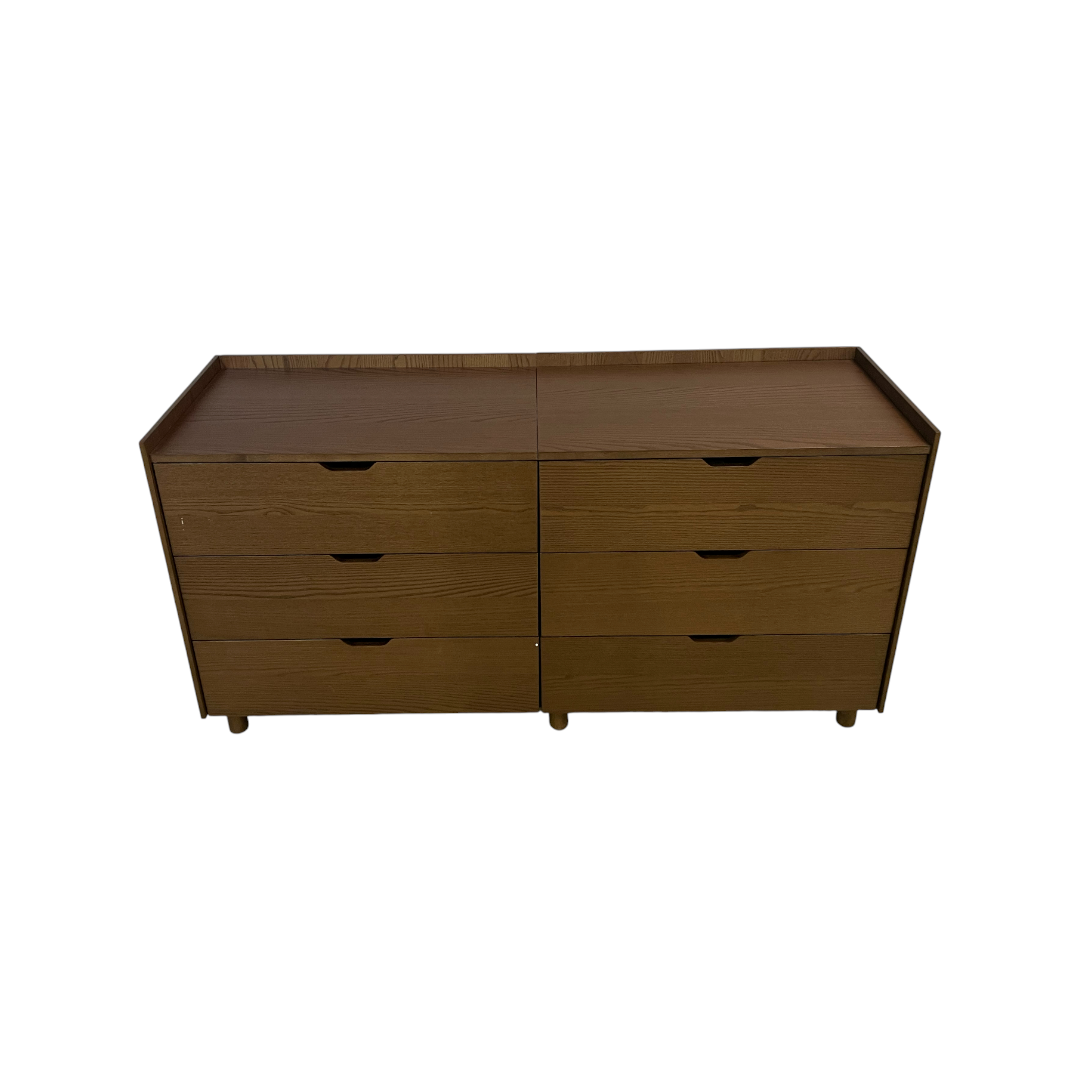 Burrow Prospect 6-Drawer Low Dresser in Walnut