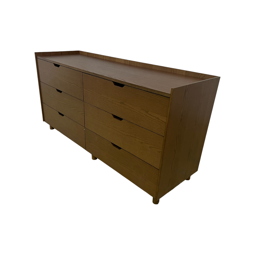 Burrow Prospect 6-Drawer Low Dresser in Walnut