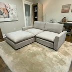 Burrow Russet 2-Piece Sofa with Ottoman