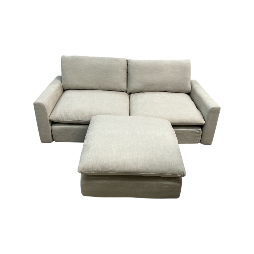 Burrow Russet 2-Piece Sofa with Ottoman