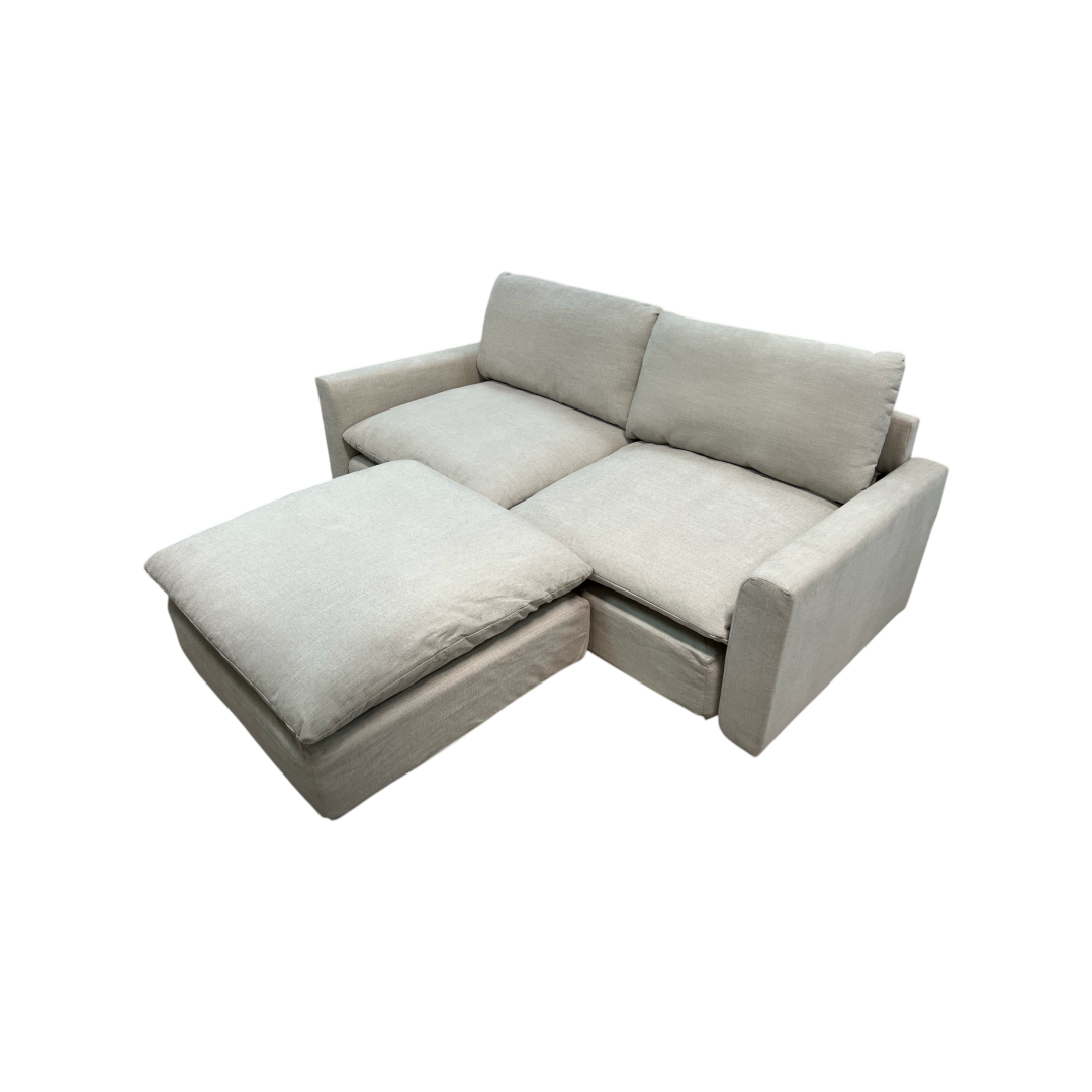 Burrow Russet 2-Piece Sofa with Ottoman