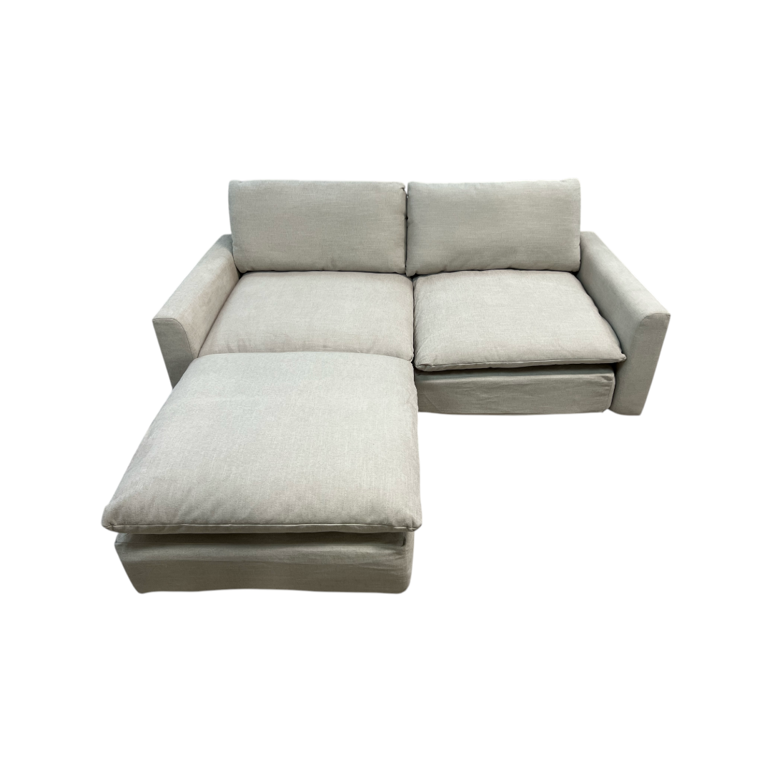 Burrow Russet 2-Piece Sofa with Ottoman