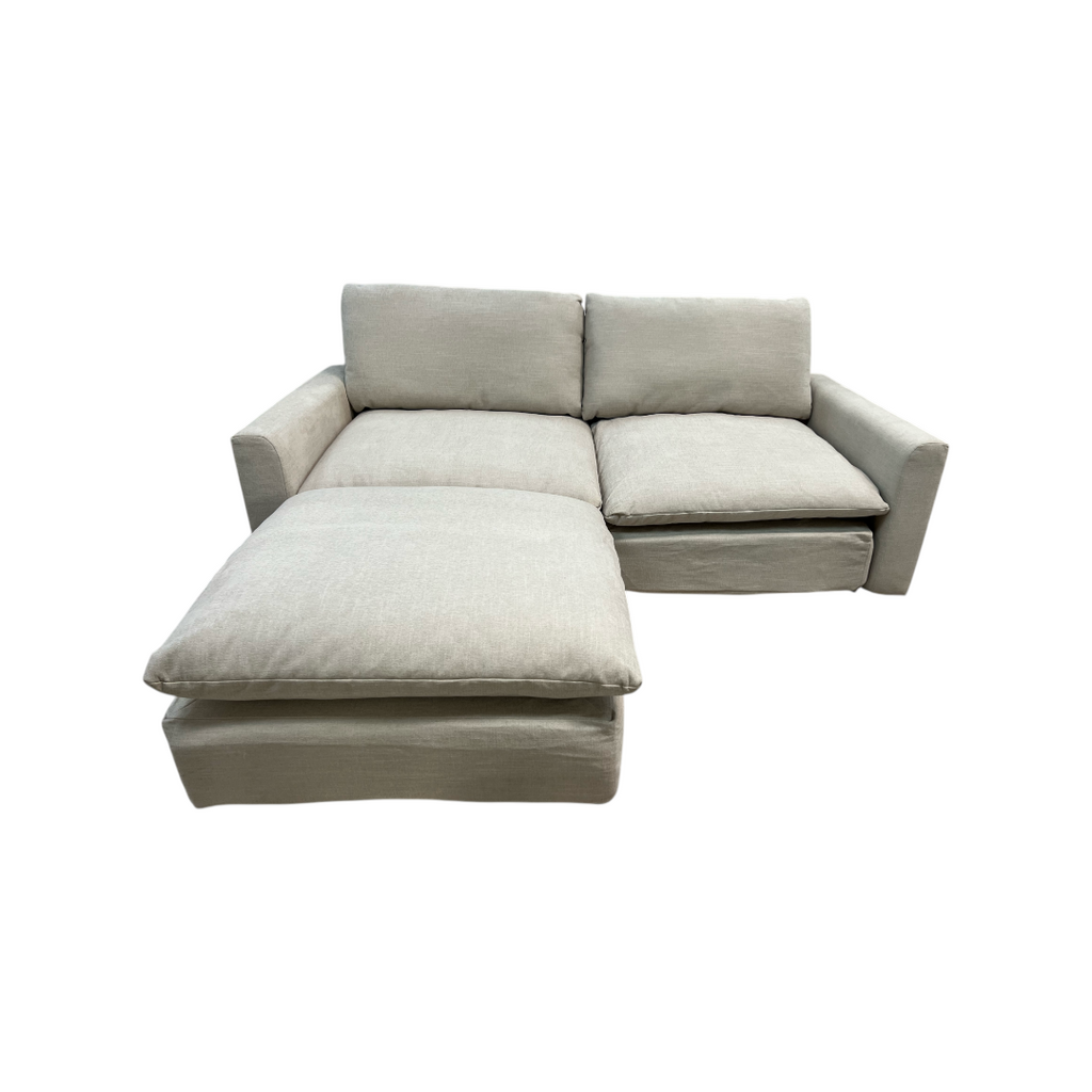 Burrow Russet 2-Piece Sofa with Ottoman
