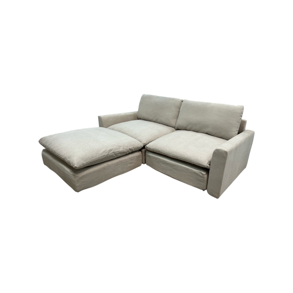 Burrow Russet 2-Piece Sofa with Ottoman
