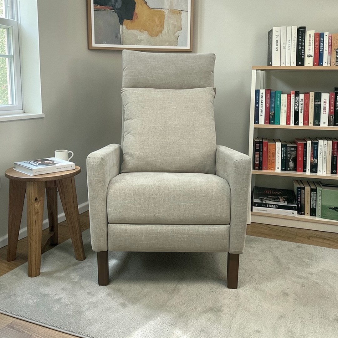 Burrow Rye Recliner in Georgia Clay - Performance Chenille