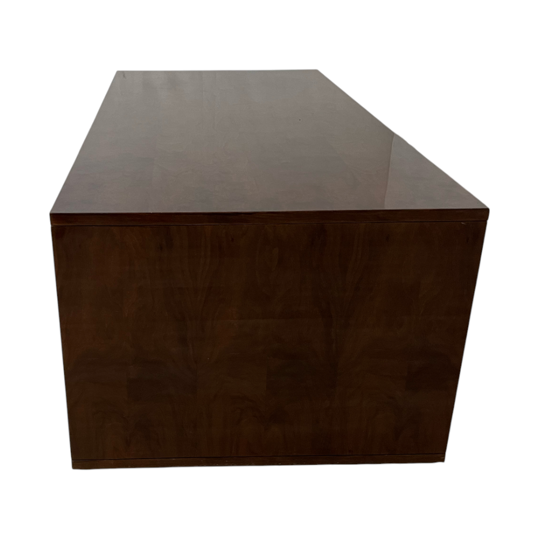CB2 Reyes High-Gloss Olive Wood Coffee Table