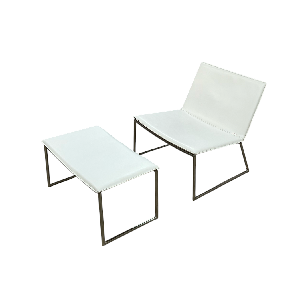 CB2 Triumph Lounge Chair & Ottoman