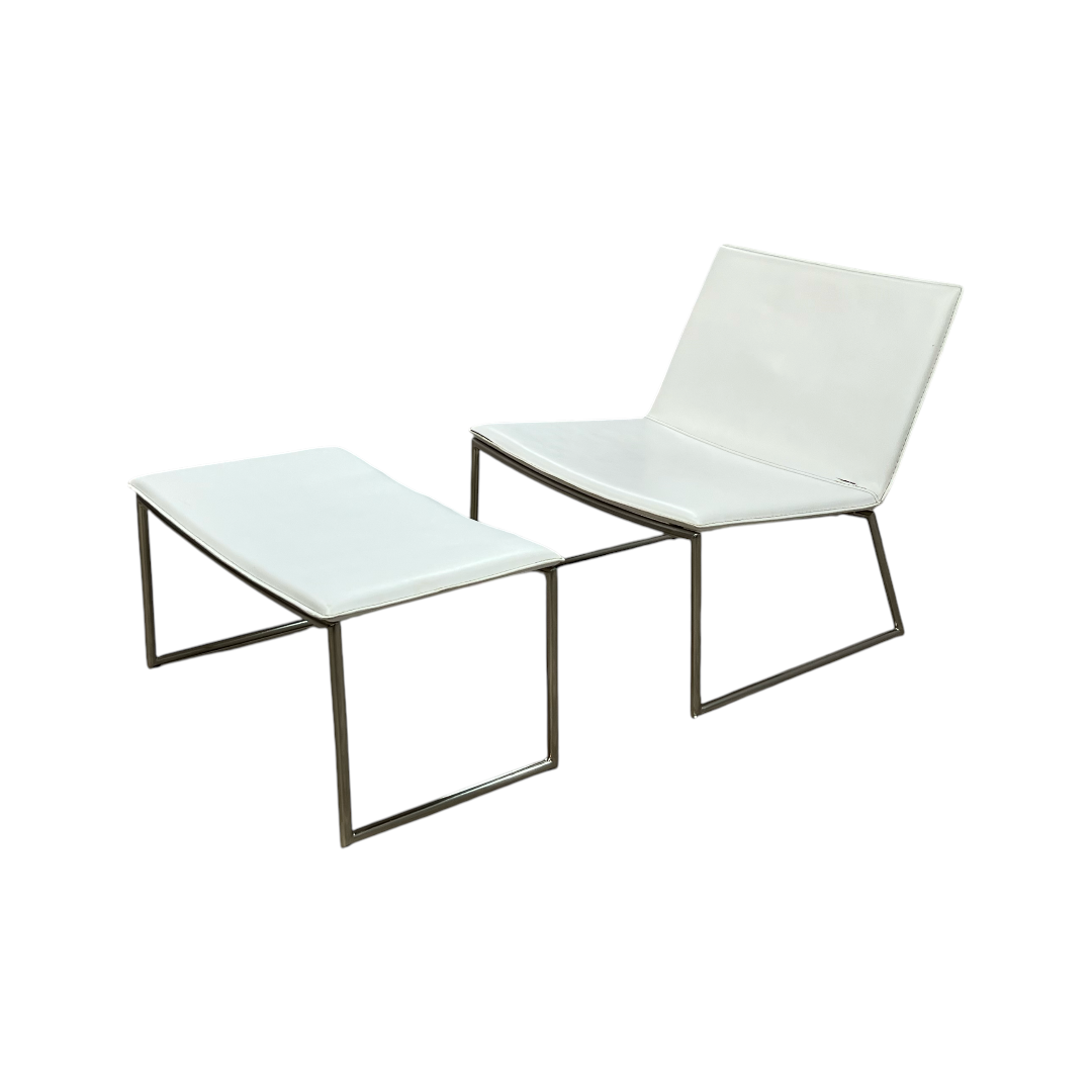 CB2 Triumph Lounge Chair & Ottoman