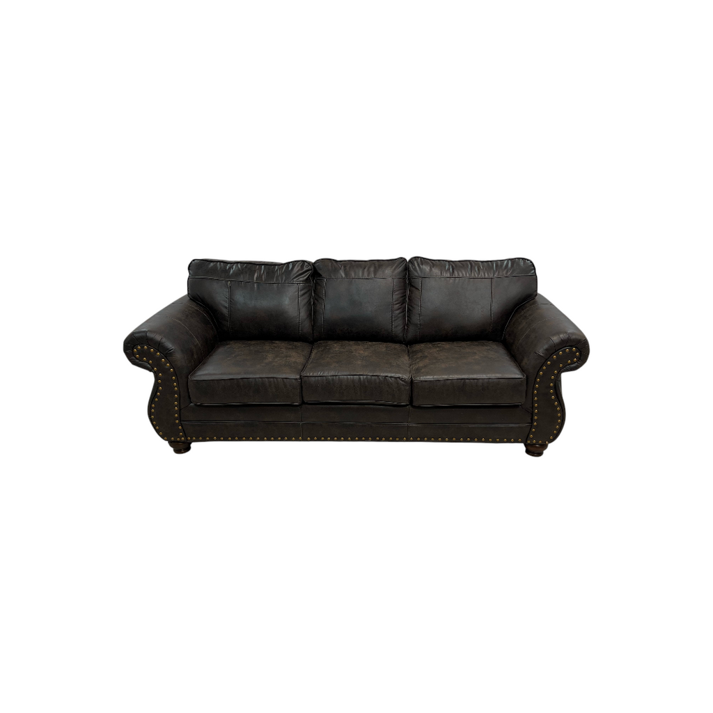 Canora Grey Macalla Faux Leather Sofa, 92" × 37" × 31" — image 3 of 4