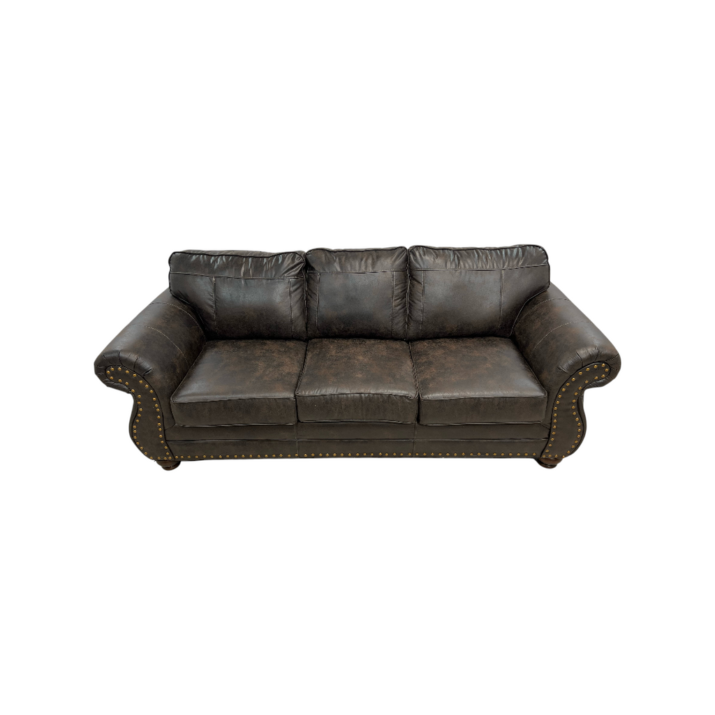 Canora Grey Macalla Faux Leather Sofa, 92" × 37" × 31" — image 4 of 4