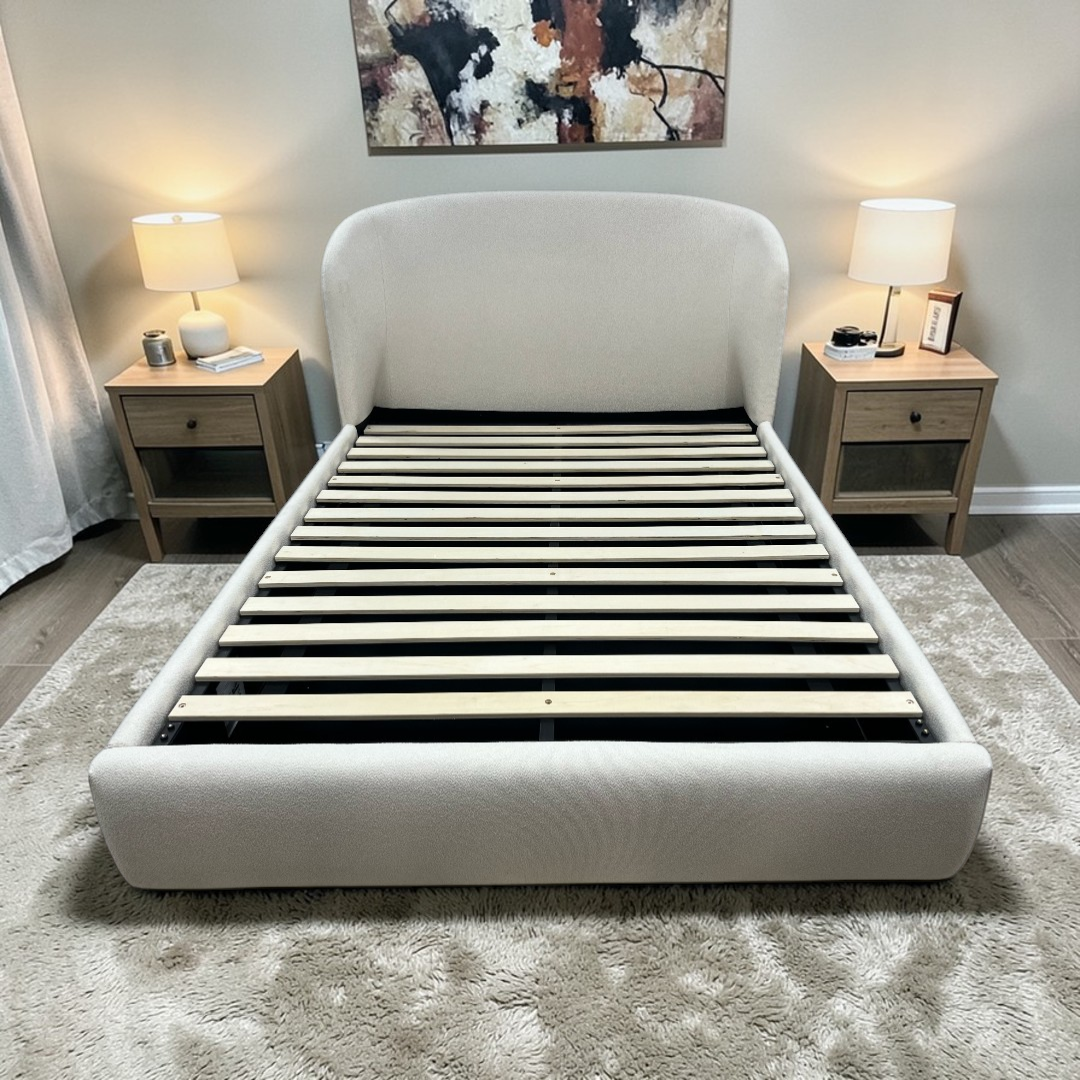 Castlery Auburn Performance Bouclé Queen Storage Bed