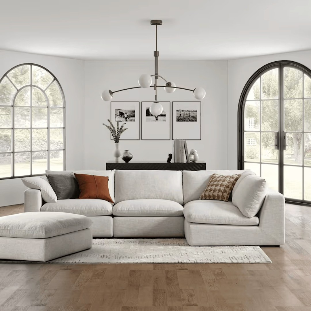 Castlery Dawson Chaise Sectional Sofa with Ottoman