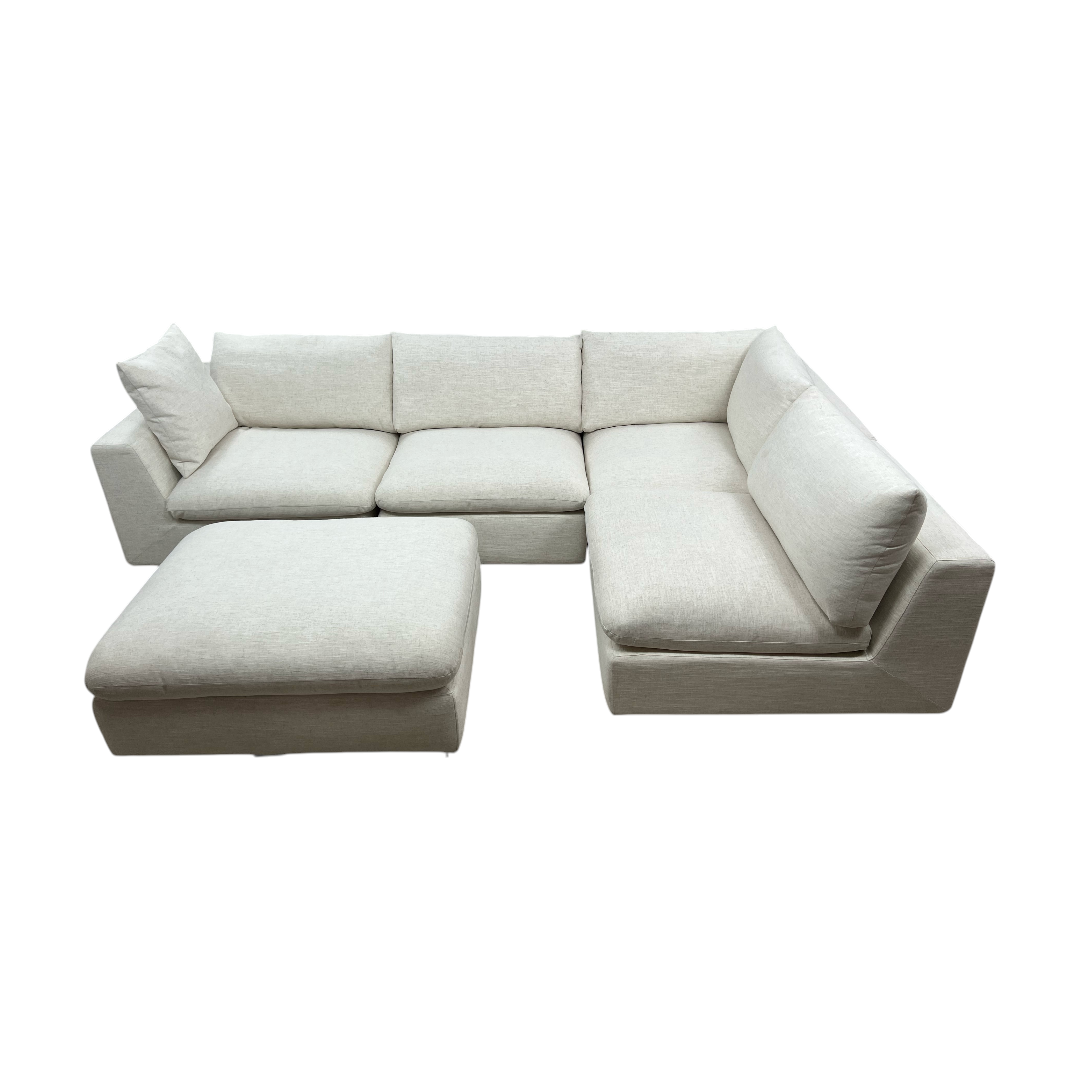 Castlery Dawson Chaise Sectional Sofa with Ottoman