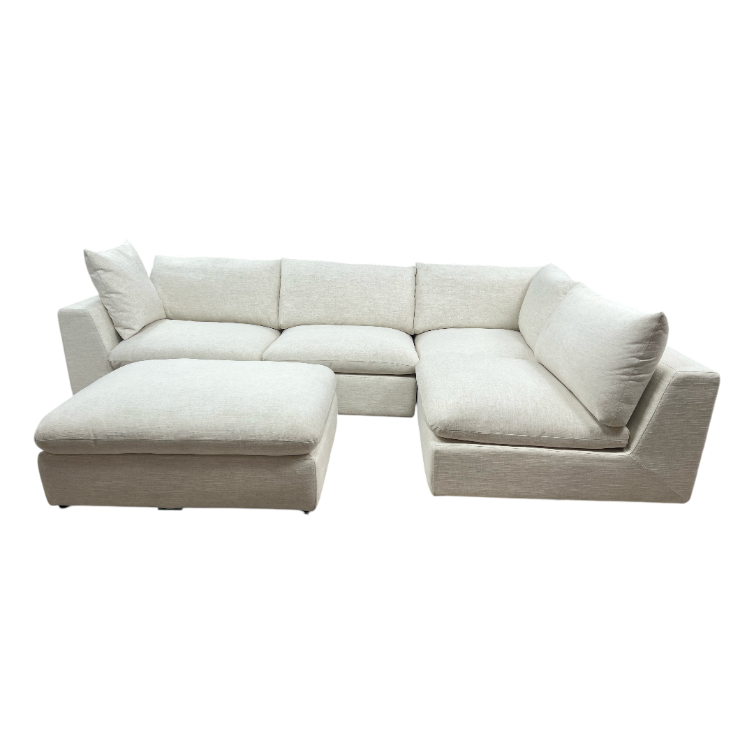 Castlery Dawson Chaise Sectional Sofa with Ottoman