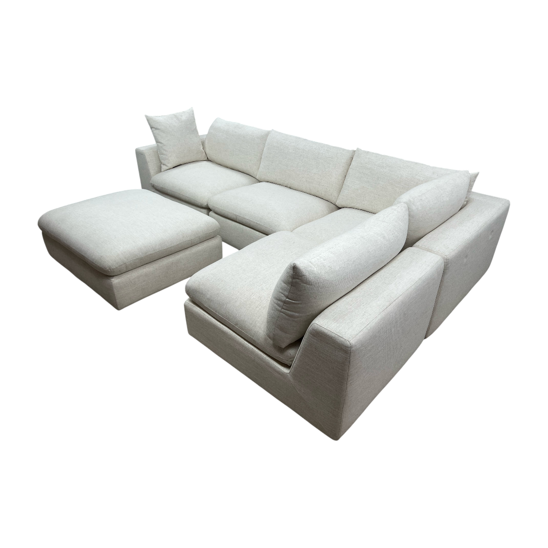 Castlery Dawson Chaise Sectional Sofa with Ottoman