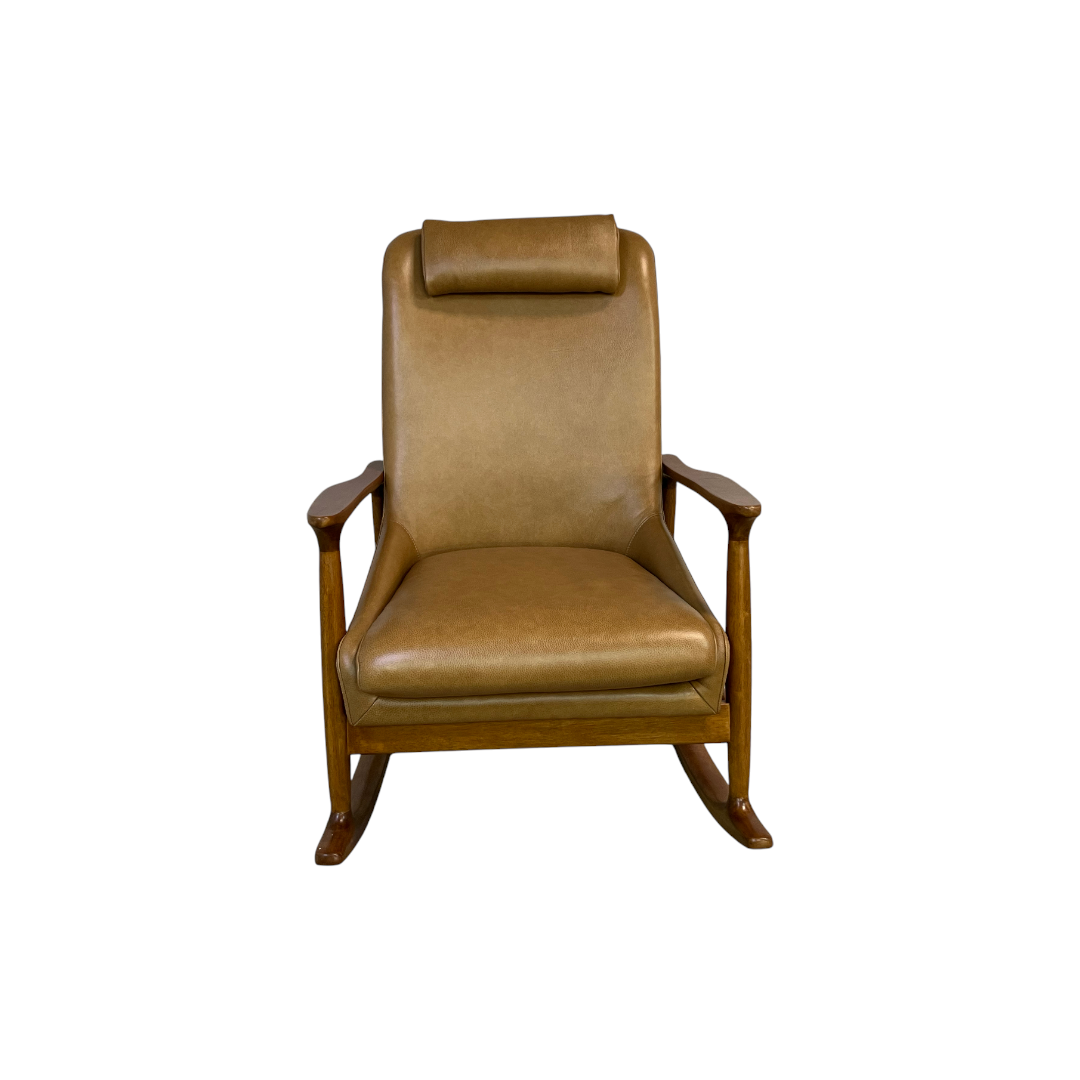 Castlery Desmond Leather Rocking Armchair โ KyDeco