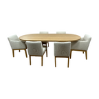 Castlery Harper Dining Table with Elliot Chair Set, 86" × 41.5" × 30" — image 2 of 4