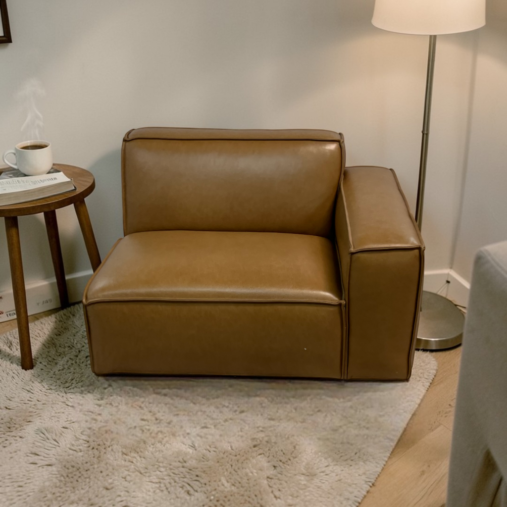 Castlery Jonathan Leather Right Arm Sofa