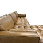 Castlery Madison Leather Chaise Sectional Sofa