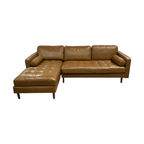 Castlery Madison Leather Chaise Sectional Sofa