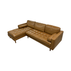 Castlery Madison Leather Chaise Sectional Sofa