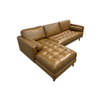 Castlery Madison Leather Chaise Sectional Sofa