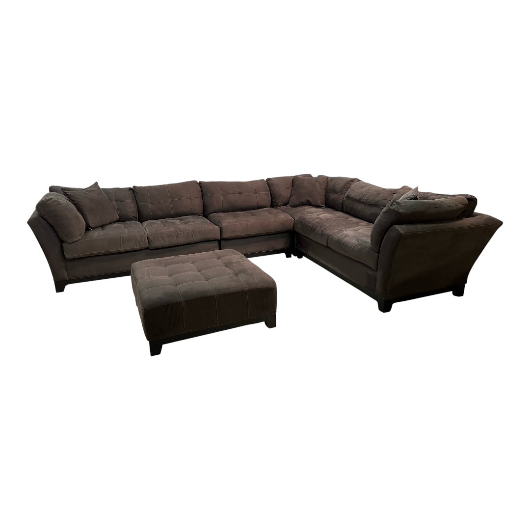 Cindy Crawford Home 5-Piece Sectional Sofa And Ottoman