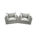 Classic Home Audrey Upholstered Swivel Armchair Set of 2