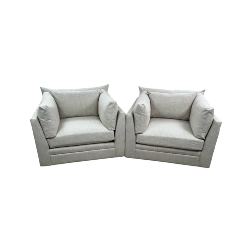 Classic Home Audrey Upholstered Swivel Armchair Set of 2, image 8
