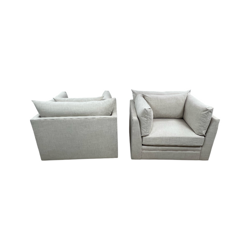Classic Home Audrey Upholstered Swivel Armchair Set of 2, image 9
