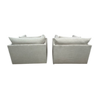 Classic Home Audrey Upholstered Swivel Armchair Set of 2