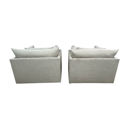 Classic Home Audrey Upholstered Swivel Armchair Set of 2, image 10