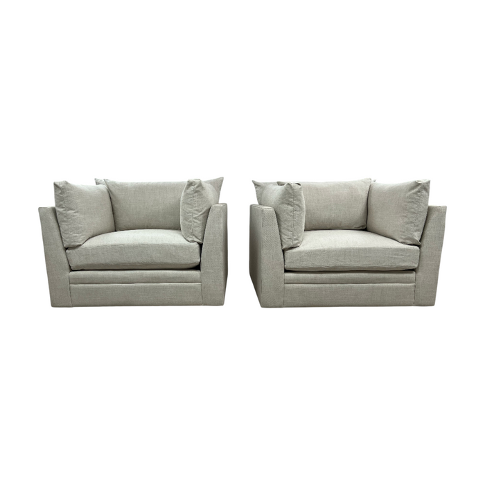 Classic Home Audrey Upholstered Swivel Armchair Set of 2, image 2