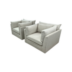 Classic Home Audrey Upholstered Swivel Armchair Set of 2