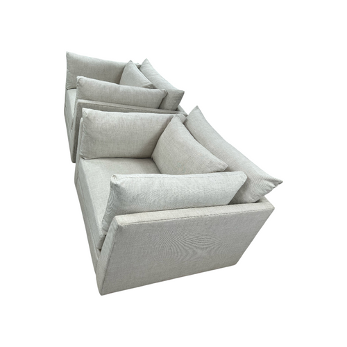 Classic Home Audrey Upholstered Swivel Armchair Set of 2, image 5