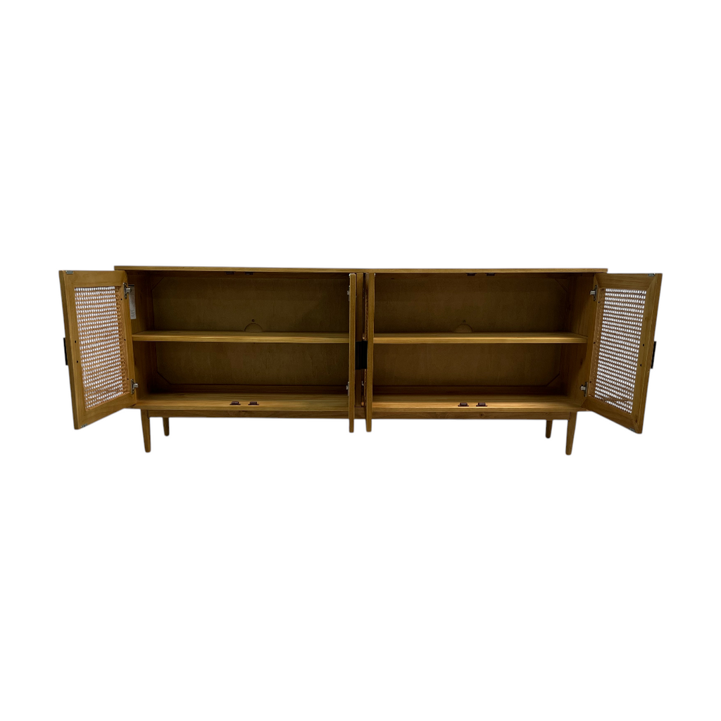 Classic Home Solid Wood 4 - Door Sideboard