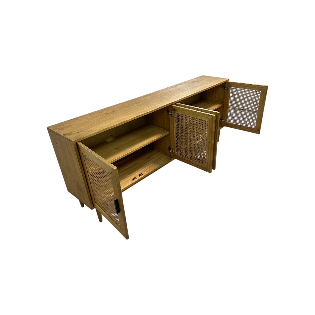 Classic Home Solid Wood 4 - Door Sideboard