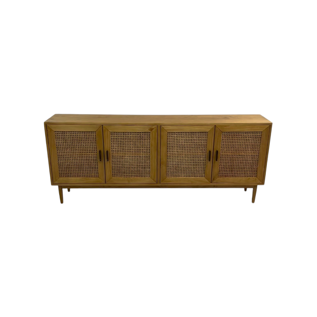 Classic Home Solid Wood 4 - Door Sideboard