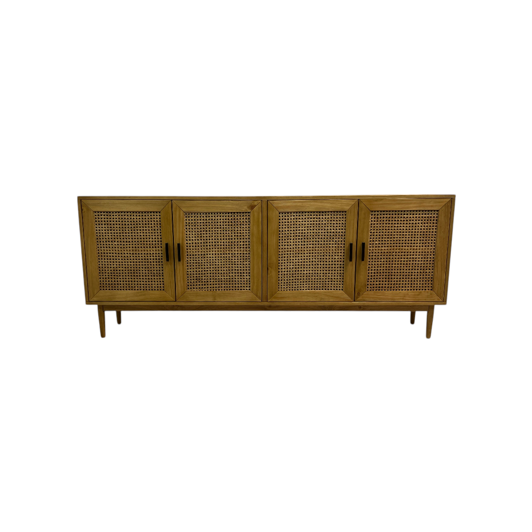 Classic Home Solid Wood 4 - Door Sideboard