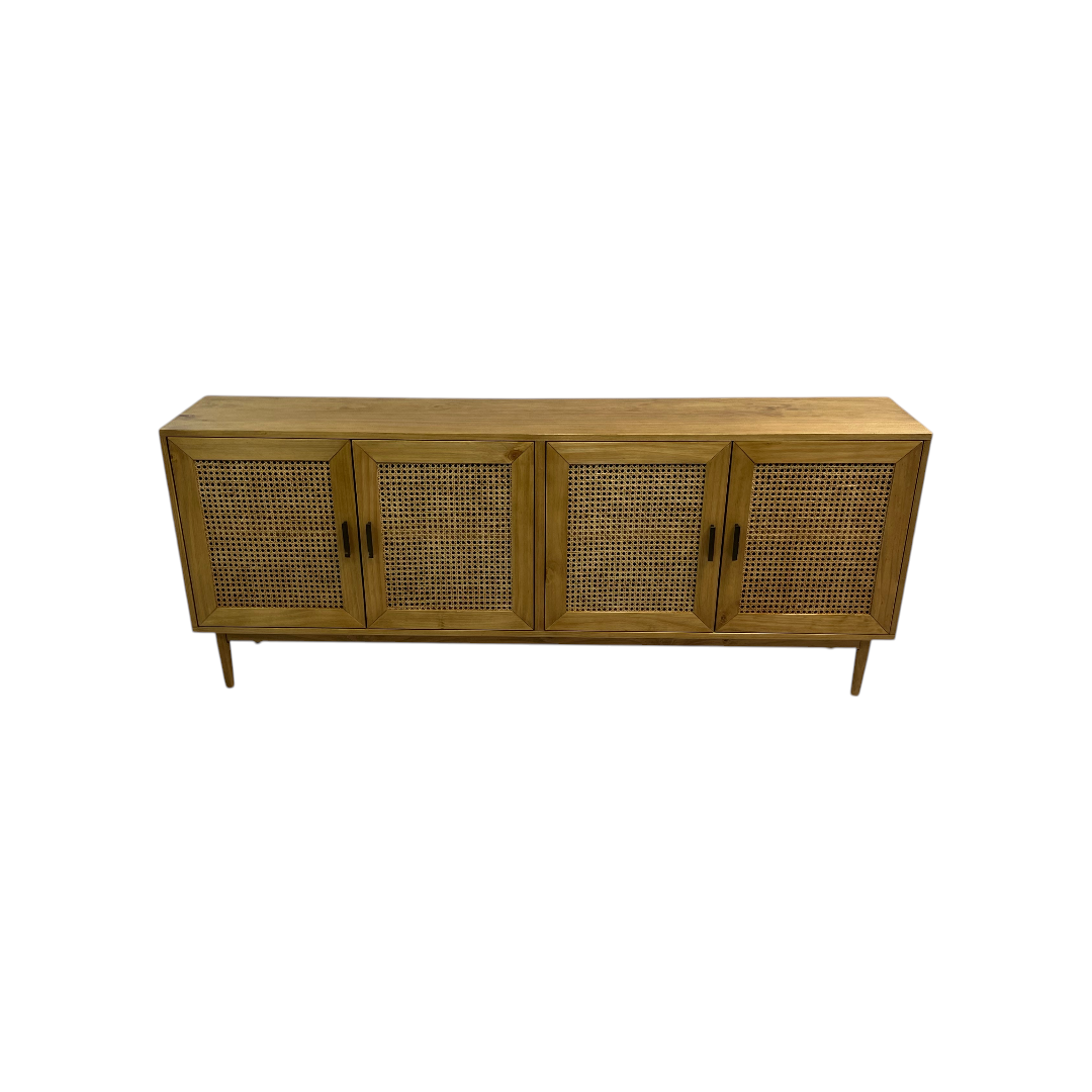 Classic Home Solid Wood 4 - Door Sideboard
