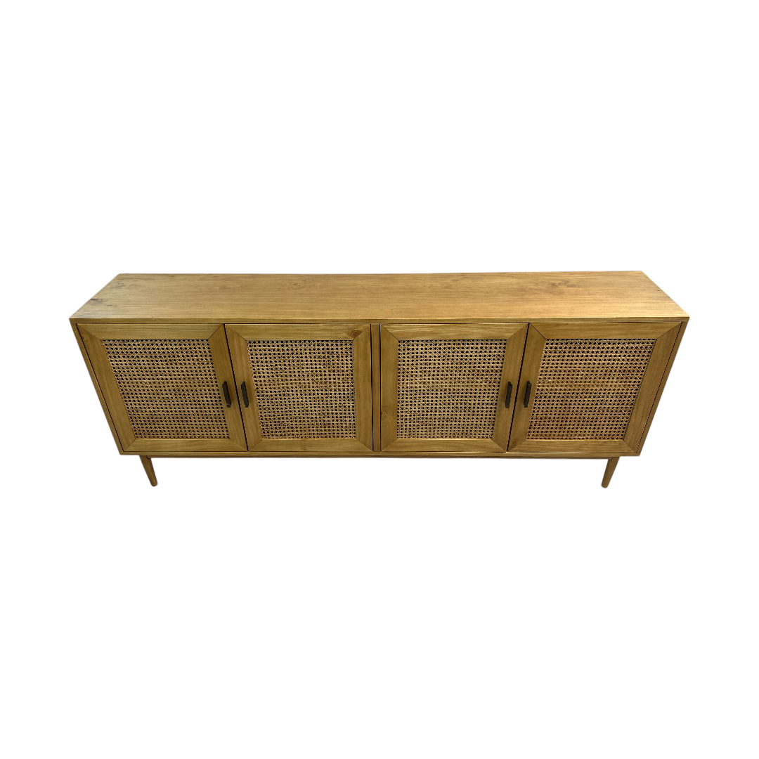 Classic Home Solid Wood 4 - Door Sideboard