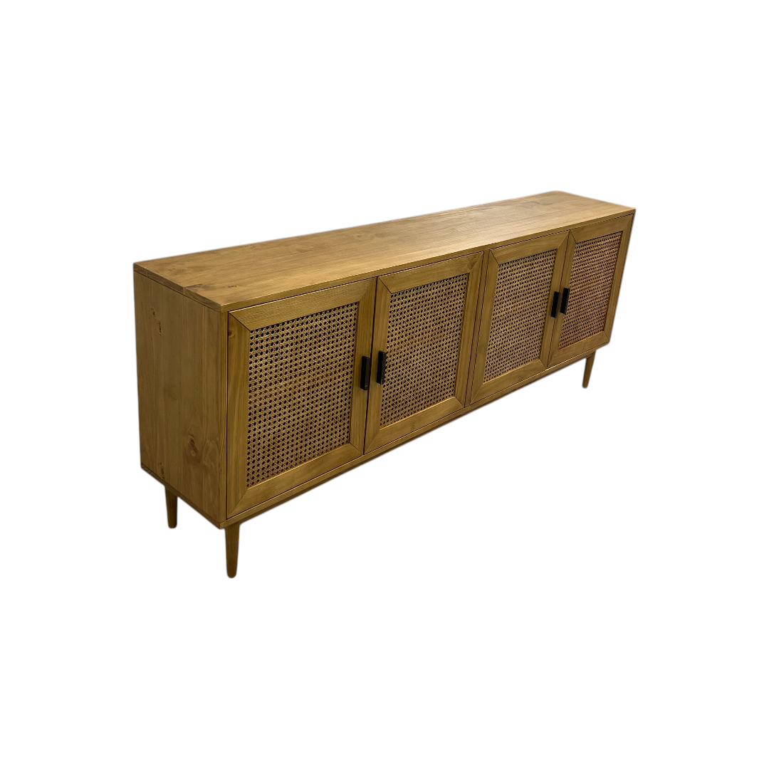 Classic Home Solid Wood 4 - Door Sideboard