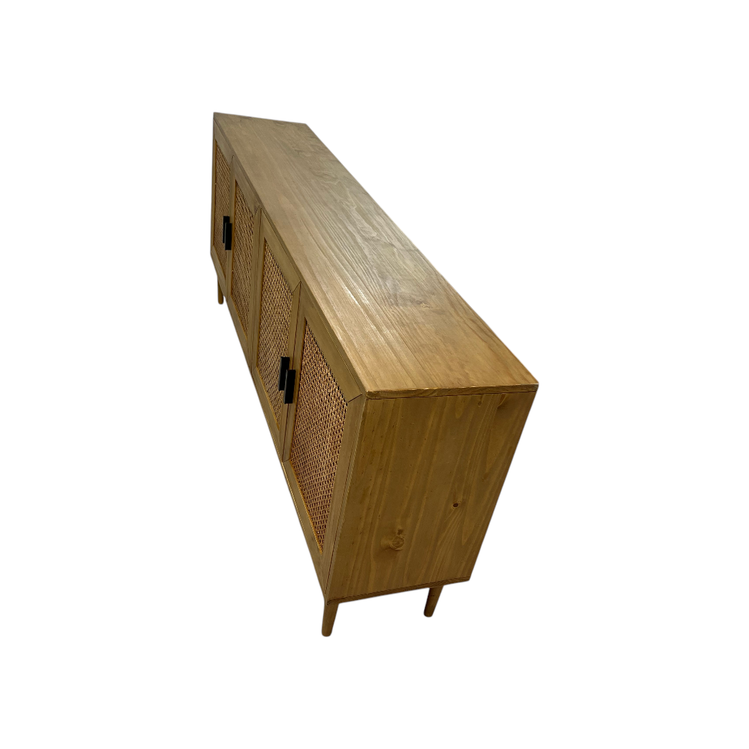 Classic Home Solid Wood 4 - Door Sideboard