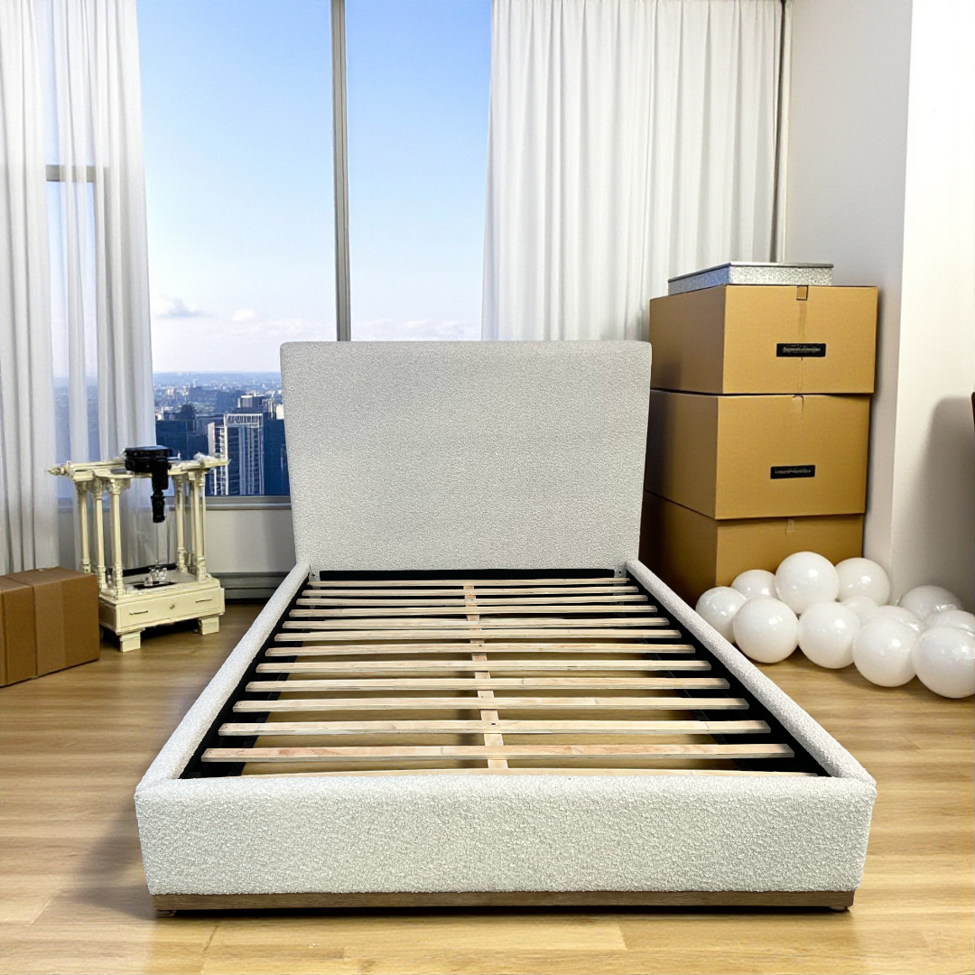 Coaster Furniture Knox Cream Upholstered Queen Platform Bed