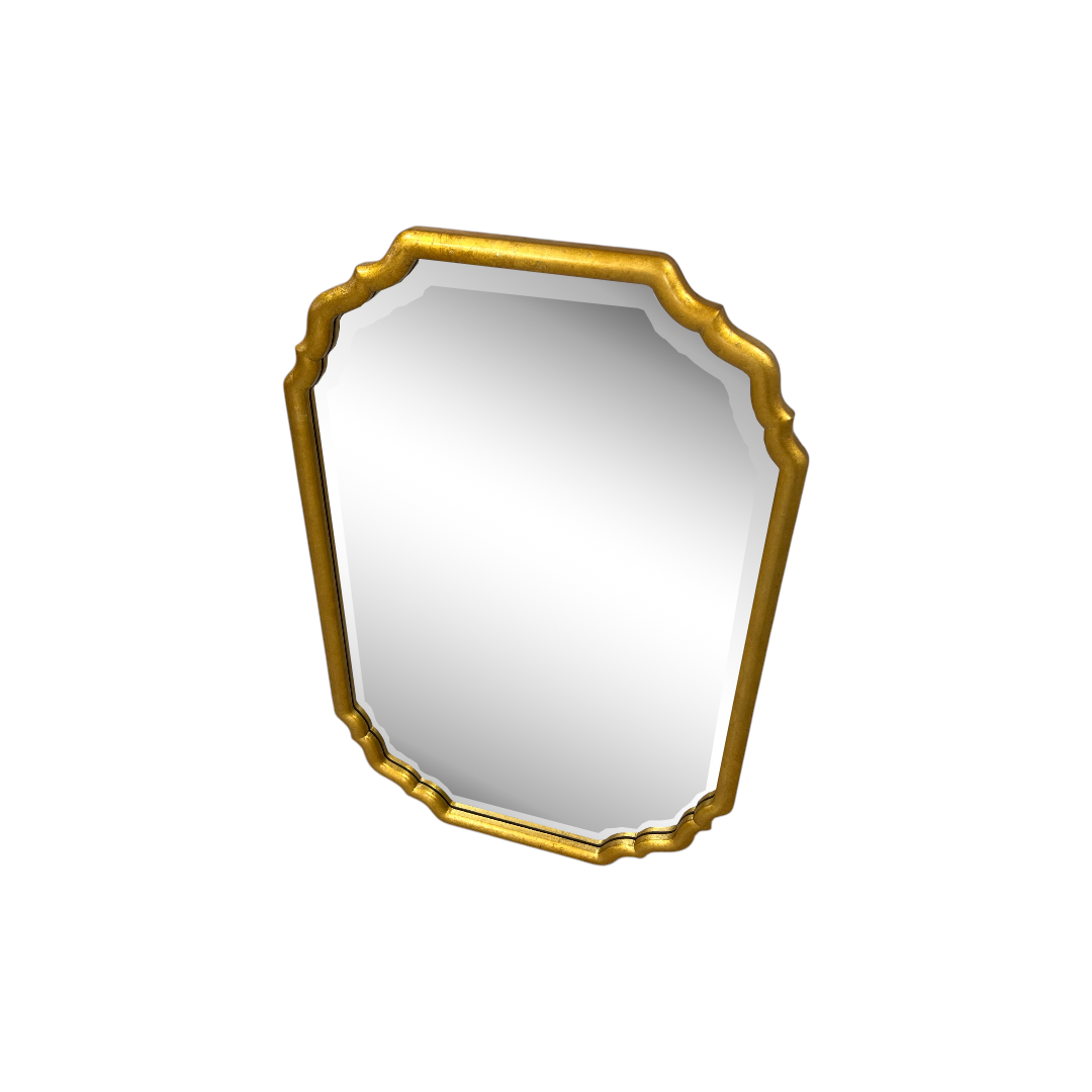 Coleman Furniture Lightly Antiqued Metallic Gold Leaf Rectangular Mirror by Uttermost