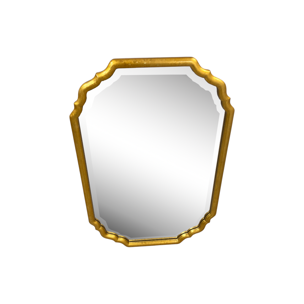 Coleman Furniture Lightly Antiqued Metallic Gold Leaf Rectangular Mirror by Uttermost