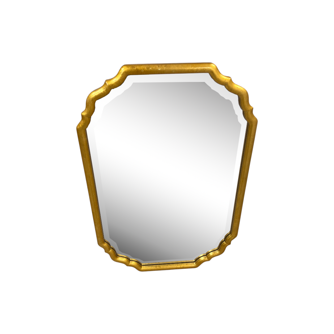 Coleman Furniture Lightly Antiqued Metallic Gold Leaf Rectangular Mirror by Uttermost